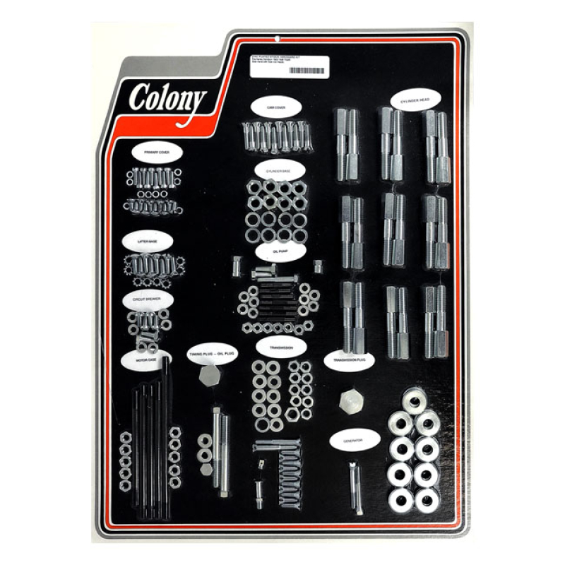 COLONY MOTOR SCREW SET ZINC, OEM STYLE 929804