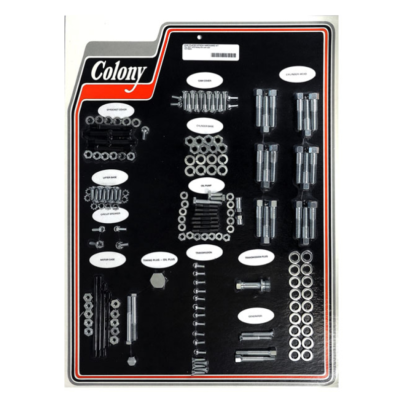 COLONY MOTOR SCREW SET ZINC, OEM STYLE 929806