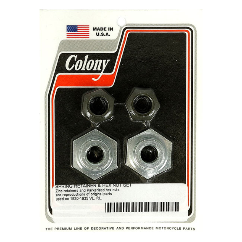 COLONY SPRINGER RETAINERS & HEX NUT SET ZINC RETAINERS & PARKERIZED HE 929843