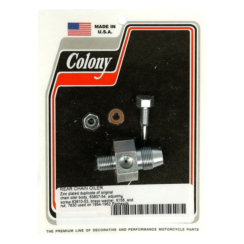 COLONY, PRIMARY CHAIN OILER KIT ZINC PLATED COMPLETE KIT. INCLUDES 636 929898