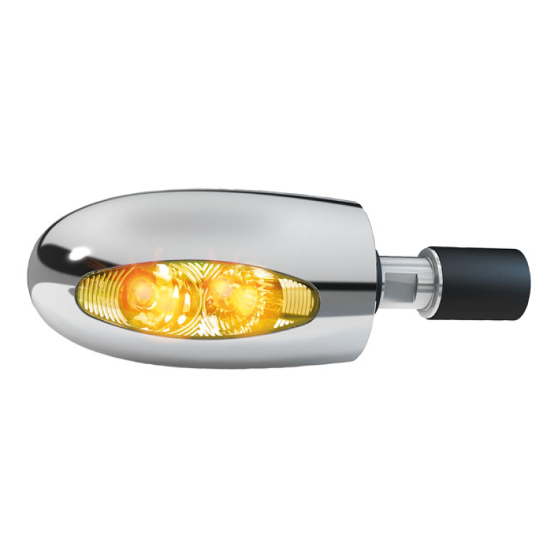 KELLERMANN, BL 1000 LED TURN SIGNAL. CLEAR. CHROME BRASS CHROME PLATED 934776