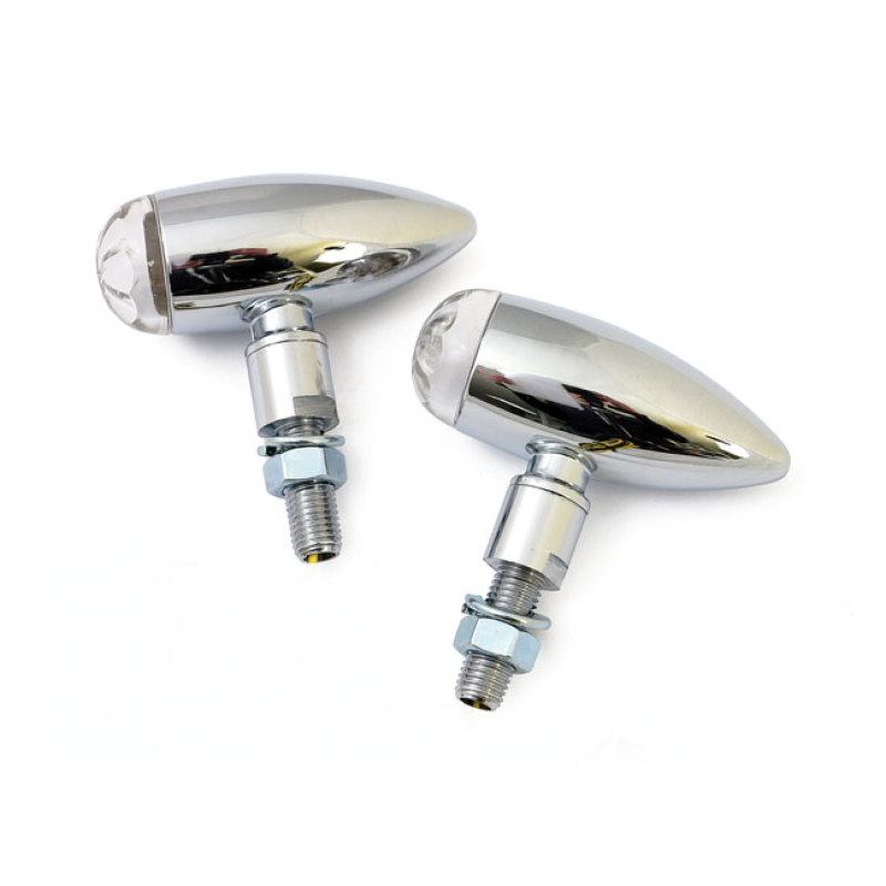 MICRO BULLET LED TURN SIGNALS, CHROME 934843