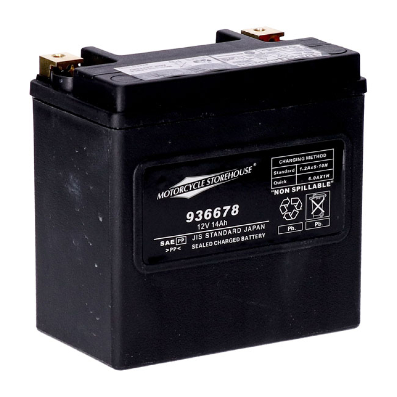 MCS, STANDARD SERIES - AGM SEALED BATTERY. 12V, 14AH. 240CCA 12 VOLT, 936678