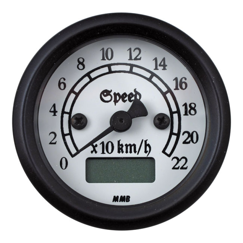 MMB 48MM ULTRA MINI ELECTRONIC SPEEDO CLASSIC BLACK 940097