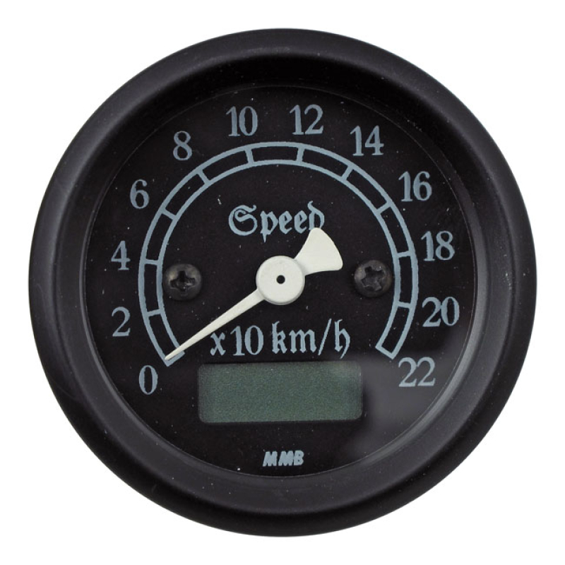MMB 48MM ULTRA MINI ELECTRONIC SPEEDO CLASSIC BLACK 940104