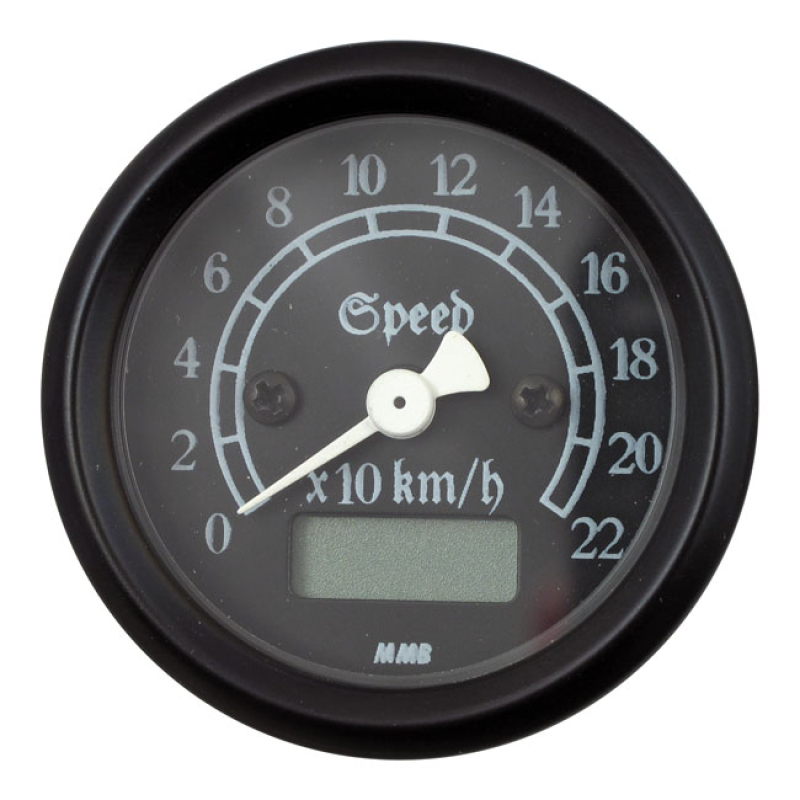 MMB 48MM ULTRA MINI ELECTRONIC SPEEDO CLASSIC BLACK 940106