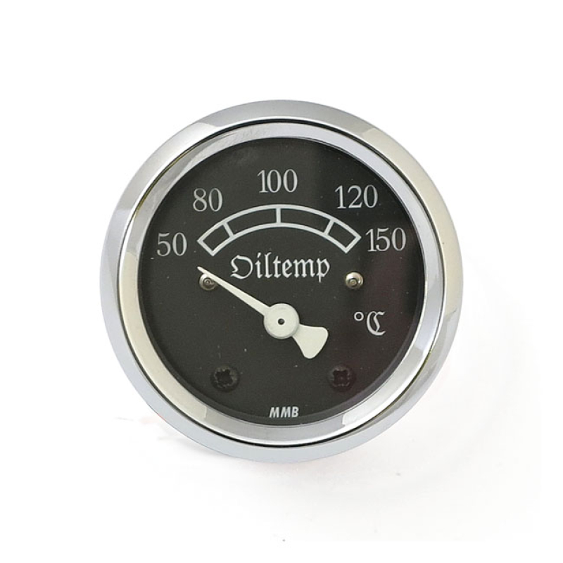 MMB 48MM ULTRA MINI OIL TEMPERATURE GAUGE CLASSIC CHROME 940199