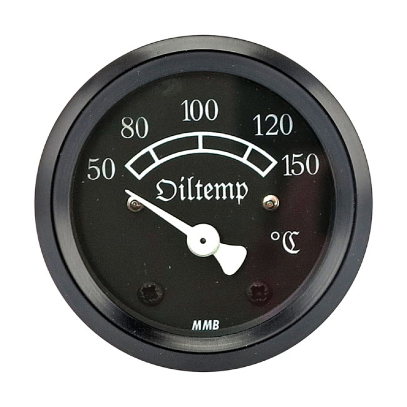 MMB 48MM ULTRA MINI OIL TEMPERATURE GAUGE CLASSIC BLACK 940208
