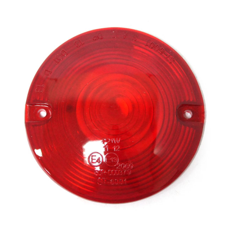 REPLACEMENT TURN SIGNAL LENS. FLAT LENS. RED - RED - NOT ECE APPROVE 940643