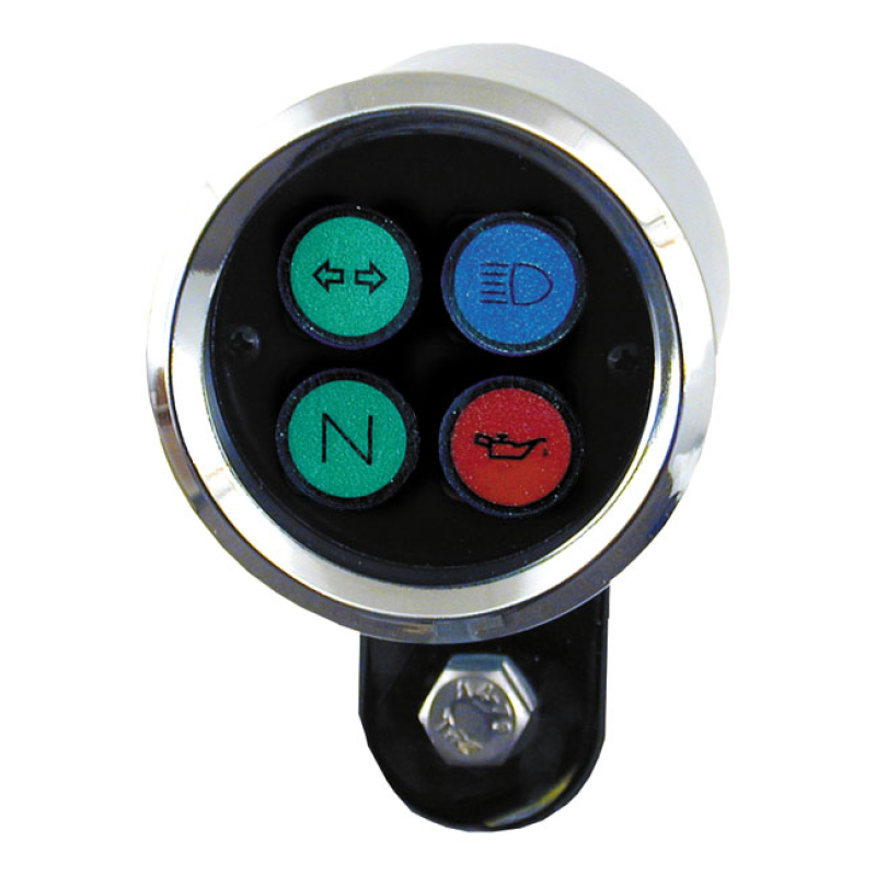 ULTRA MINI ROUND INDICATOR LIGHTS, BLACK 12V (CHROME HOUSING) 940695