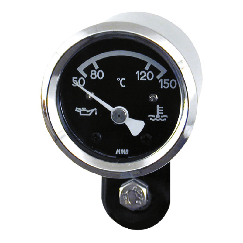 MMB 48MM ULTRA MINI OIL TEMPERATURE GAUGE BASIC CHROME 940720