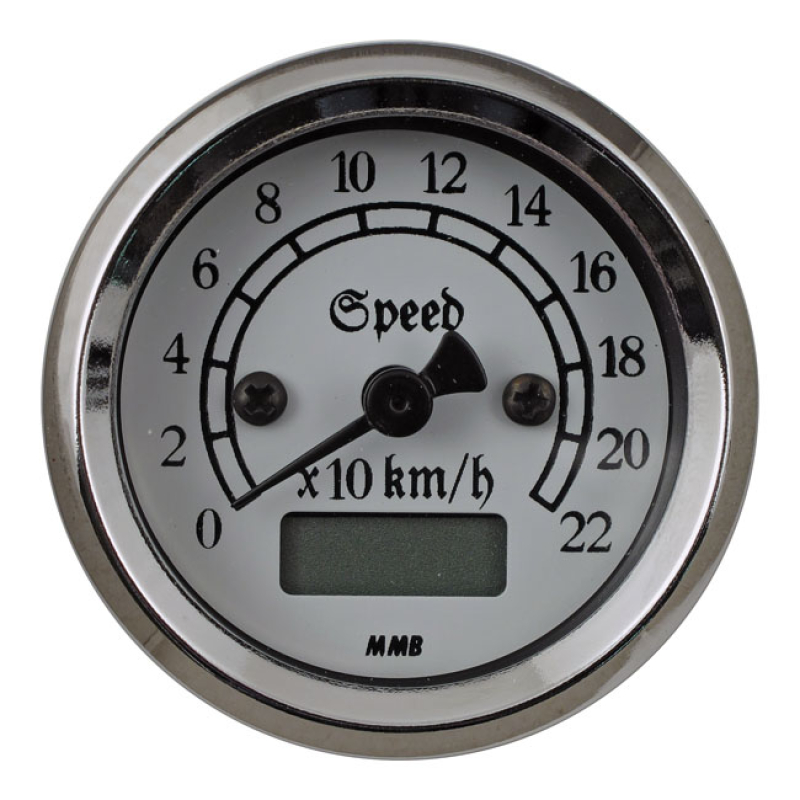 MMB 48MM ULTRA MINI ELECTRONIC SPEEDO CLASSIC CHROME 940812