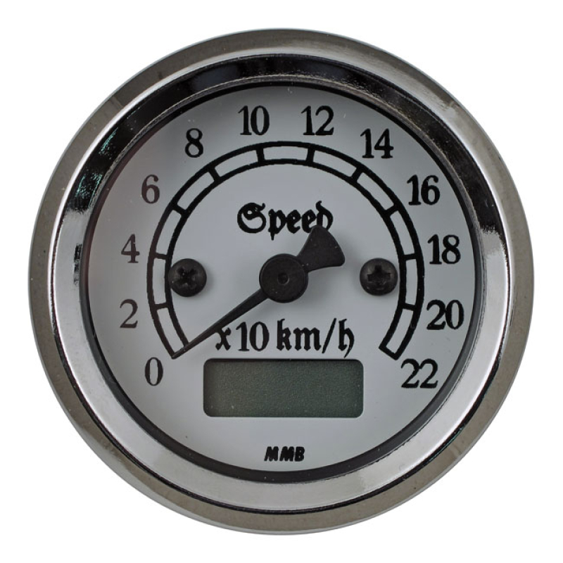 MMB 48MM ULTRA MINI ELECTRONIC SPEEDO CLASSIC CHROME 940813