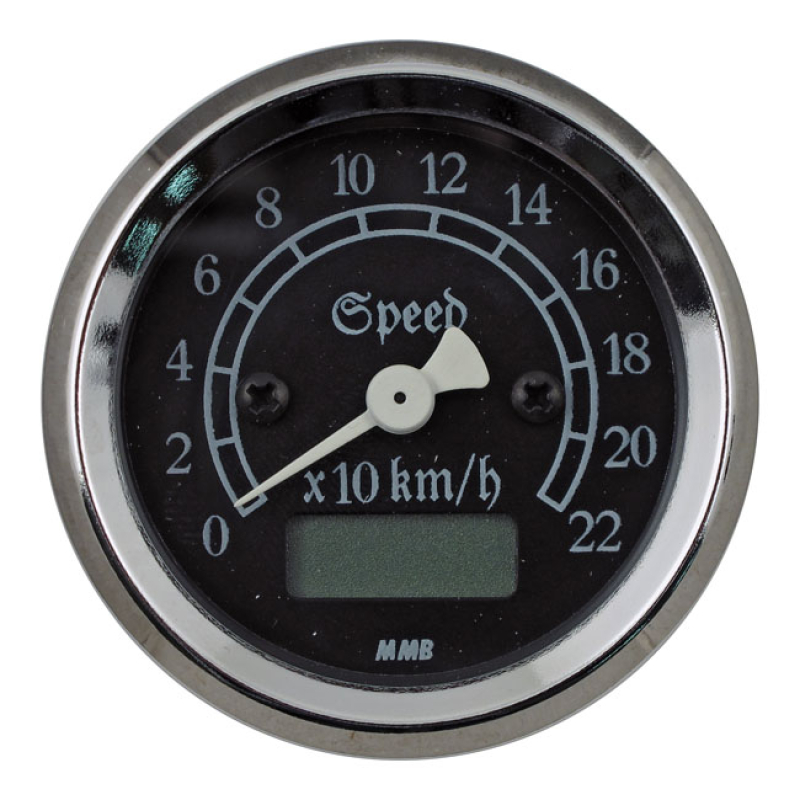 MMB 48MM ULTRA MINI ELECTRONIC SPEEDO CLASSIC CHROME 940824