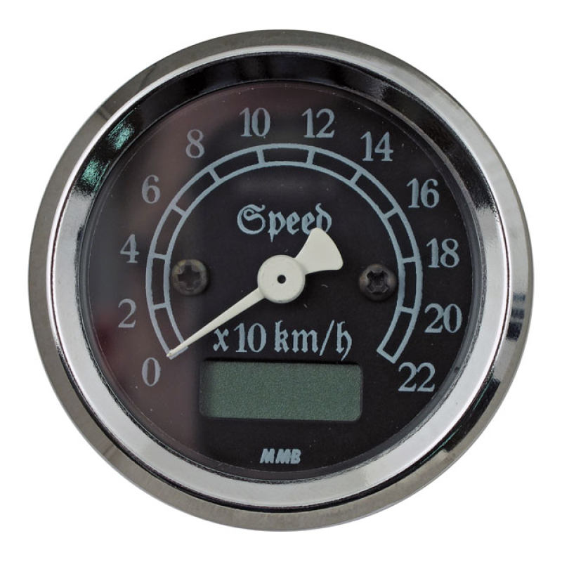 MMB 48MM ULTRA MINI ELECTRONIC SPEEDO CLASSIC CHROME 940830