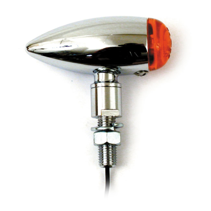 MICRO BULLET TURN SIGNALS, CHROME PLAIN 940900