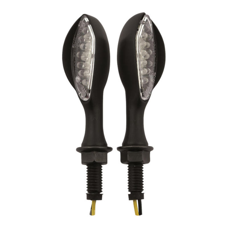 AMBUSH, LED TURN SIGNALS. BLACK WITH CLEAR ECE APPROVED LENS AND AMBER 940928