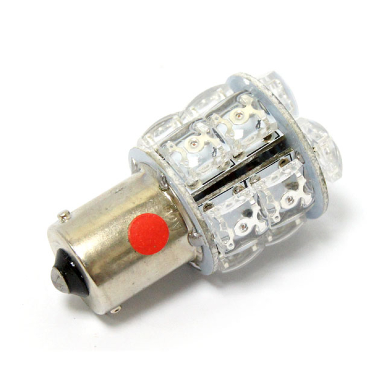 SUPERFLUX LED MINIATURE BULB. RED LIGHT, STD BASE WITH (3156) SINGLE F 941111