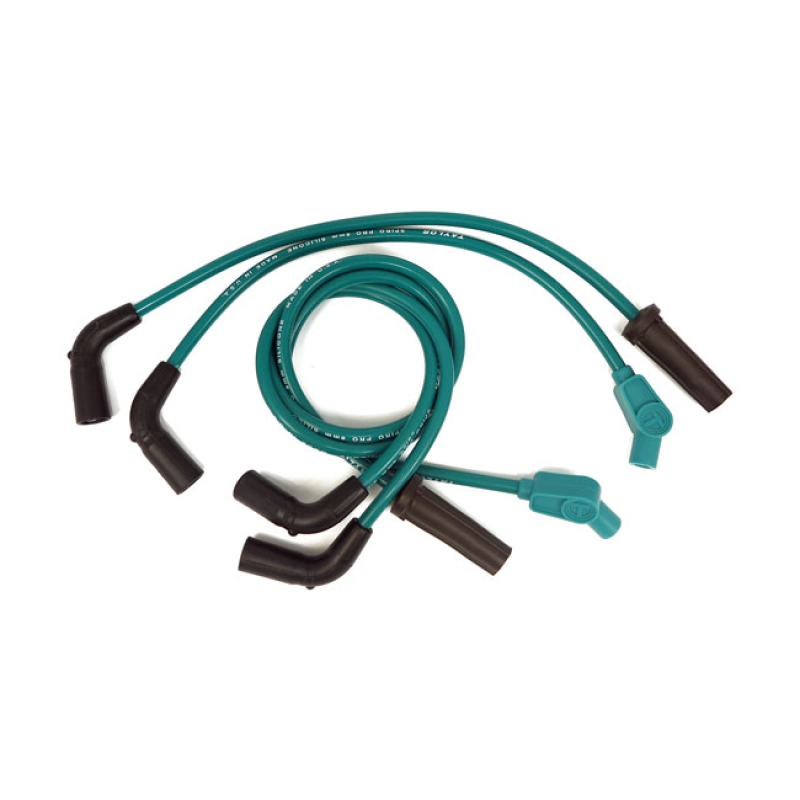 TAYLOR, 8MM PRO WIRE SPARK PLUG WIRE SET. TEAL (BLUE/GREEN) 941529