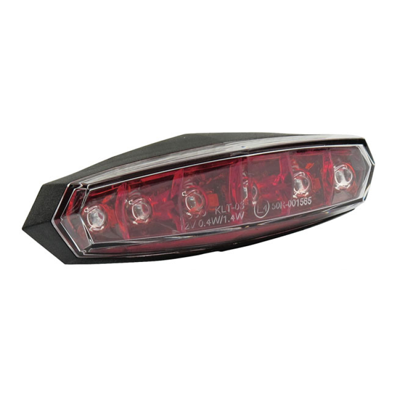 OVERDRIVE MINI LED TAILLIGHT. SMOKE LENS. SILVER INSERT - BLACK ABS BO 943243
