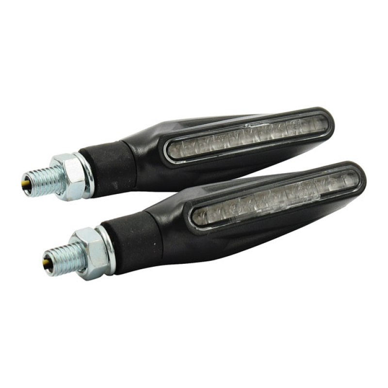 STIX, LED TURN SIGNALS. BLACK WITH ECE APPROVED SMOKE LENS AND RUBBER 943263