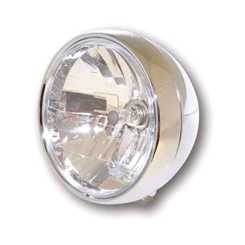 RANDALL, 6-1/2" H4 HEADLAMP. BOTTOM MOUNT. CHROME - BOTTOM MOUNT   - C 943612