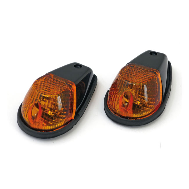 NATRON, FAIRING TURN SIGNALS. BLACK. AMBER LENS'- BLACK ABS HOUSING 943866