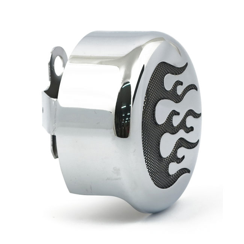 C-ROUND, HORN COVER. FLAME CHROME; FLAME WITH MESH INSERT 950143