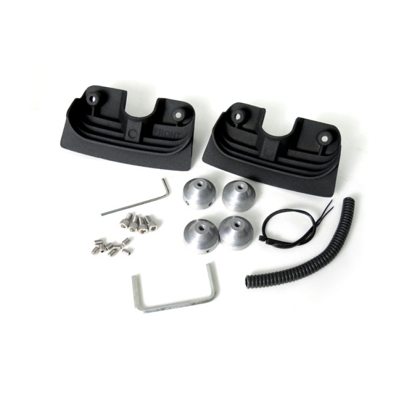 HEAD BOLT BRIDGE COVER SET. FINNED, BLACK ALUMINUM CONSTRUCTION. SLIP- 951461