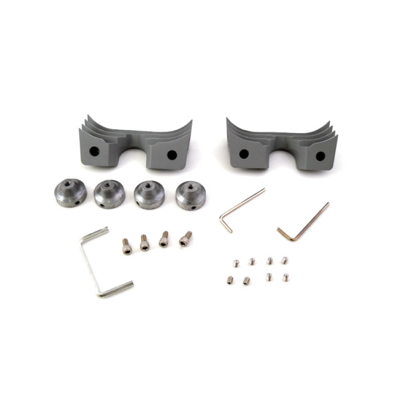 HEAD BOLT BRIDGE COVER SET. FINNED, SILVER ALUMINUM CONSTRUCTION. SLIP 951464