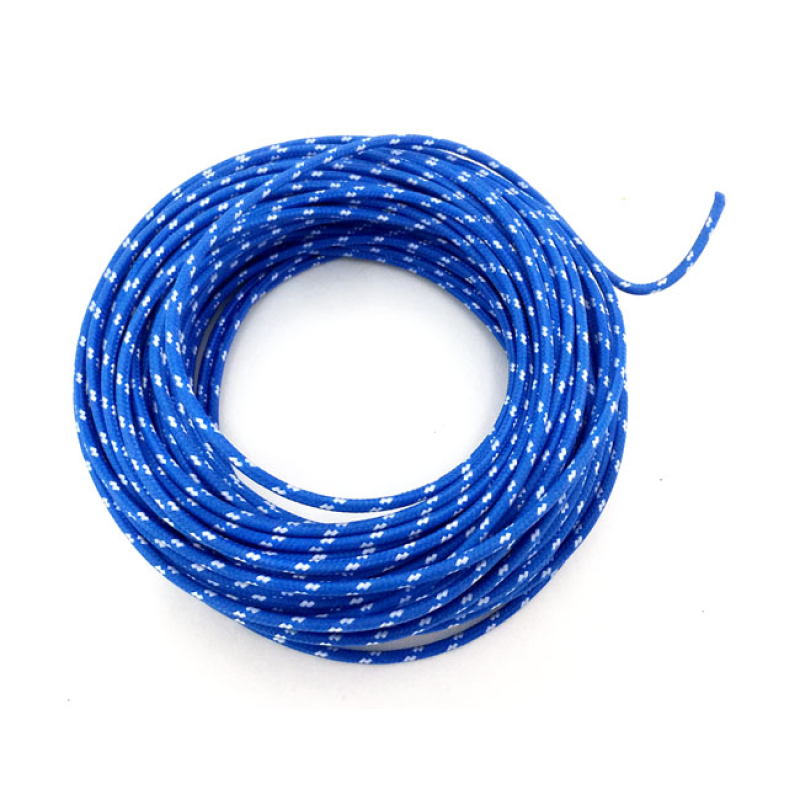 CLASSIC CLOTH COVERED WIRING, 25FT. ROLL. BLUE/WHITE BLUE WITH WHITE D 951827