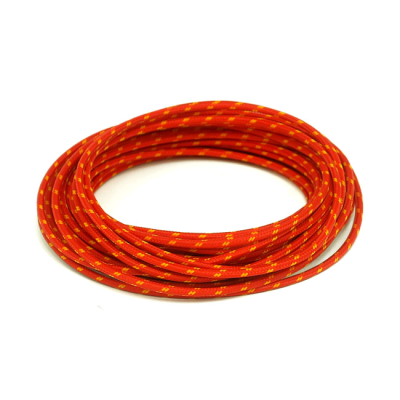 CLASSIC CLOTH COVERED WIRING, 25FT. ROLL. RED/YELLOW RED WITH YELLOW D 951829