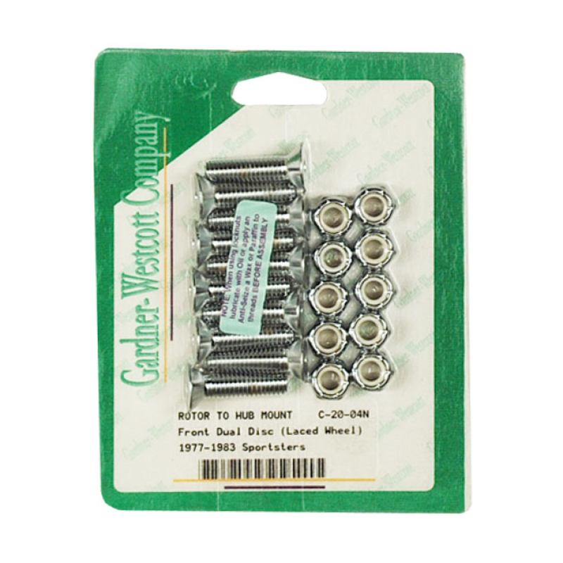 BRAKE ROTOR BOLT KIT, TAPERED FLATHEADS 952004