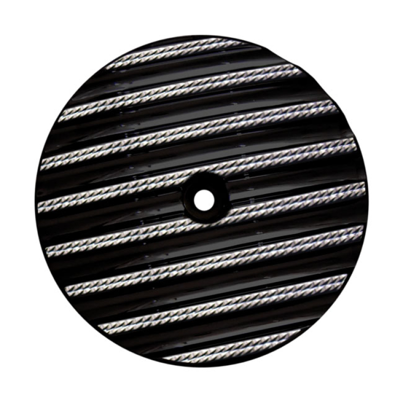 COVINGTONS, FINNED AIR CLEANER COVER INSERT. PLAIN, DIAMOND BLACK ANOD 953714