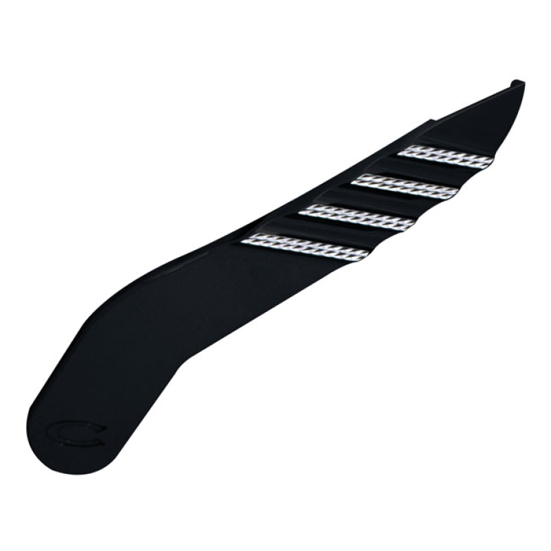 COVINGTONS ALU BRAKE ARM COVER FINNED, BLACK, DIAMOND EDGE 953744