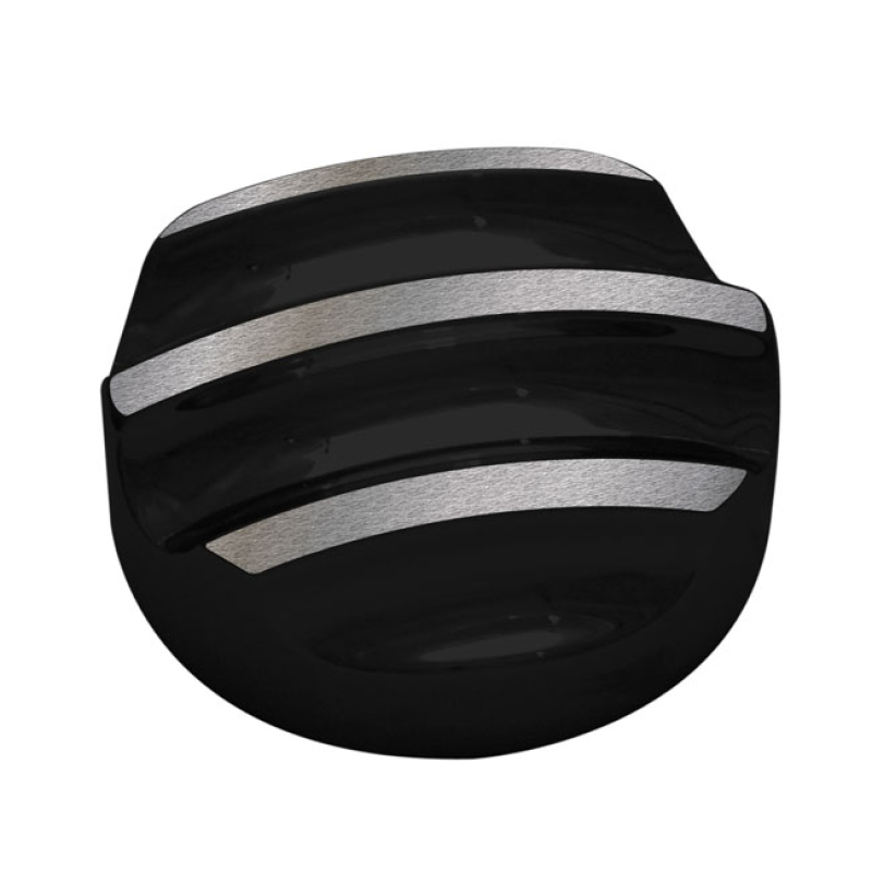 COVINGTONS, ALUMINUM DIPSTICK COVER. FINNED. BLACK REPLACES STOCK COVE 953776