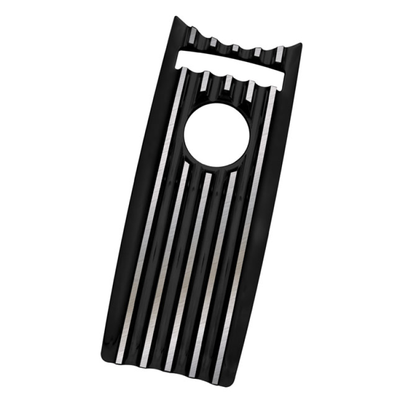 COVINGTONS, DASH PANEL INSERT. FINNED BLACK BLACK ANODIZED CONTRAST CU 953794
