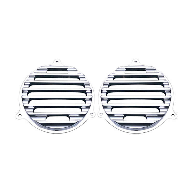 COVINGTONS, FINNED SPEAKER COVERS. CHROME CHROME PLATED ALUMINUM. SPEA 953933