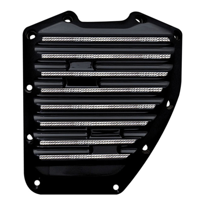COVINGTONS, BILLET CAM COVER. BLACK DC, FINNED 953947