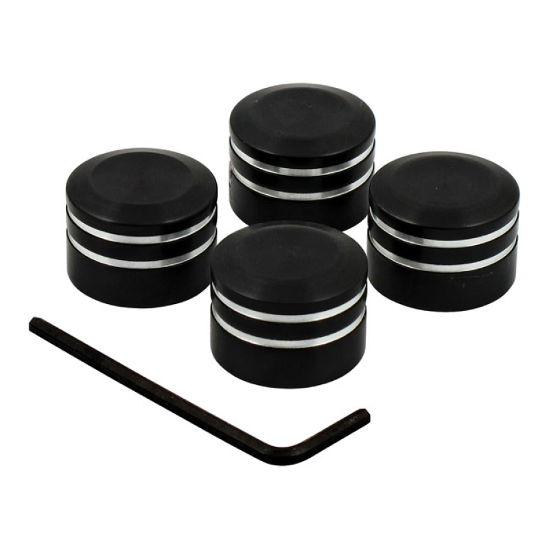 RIVERSIDE CUSTOM, HEAD BOLT COVER KIT. BLACK ALUMINUM BLACK ANODIZED M 954005