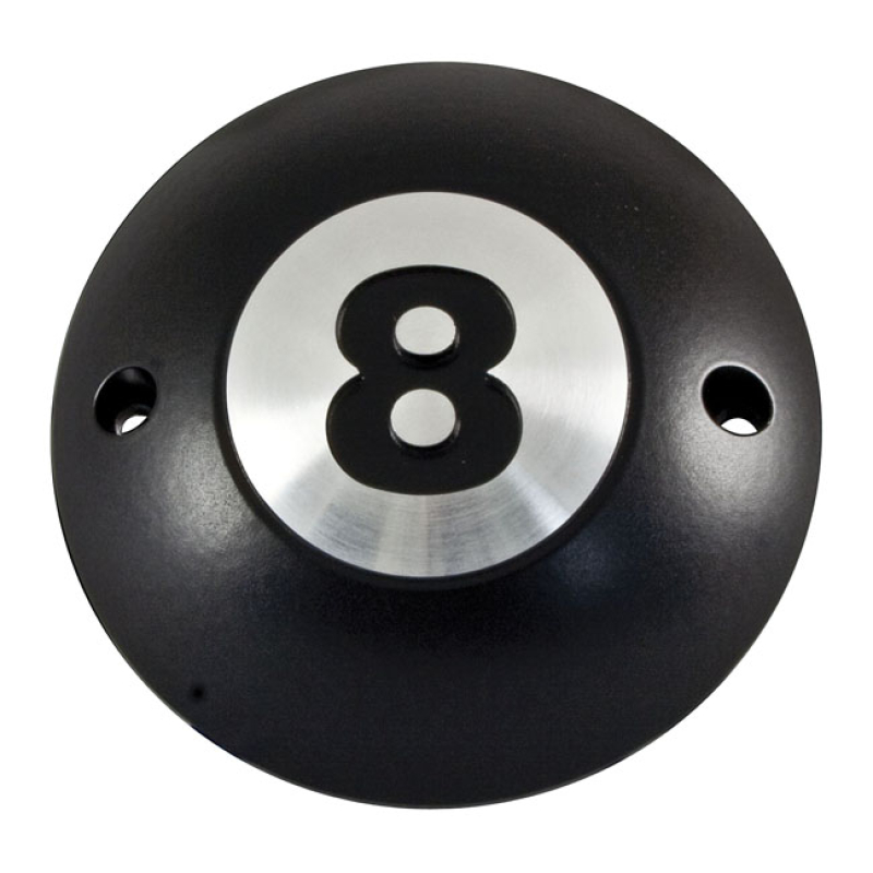 HKC POINT COVER 2-HOLE. EIGHT BALL, BLACK BLACK ANODIZED ALUMINUM WITH 954246