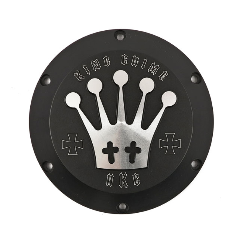 HELLS KITCHEN CHOPPERS, DERBY COVER KING CRIME. BLACK CNC MACHINED FRO 954269