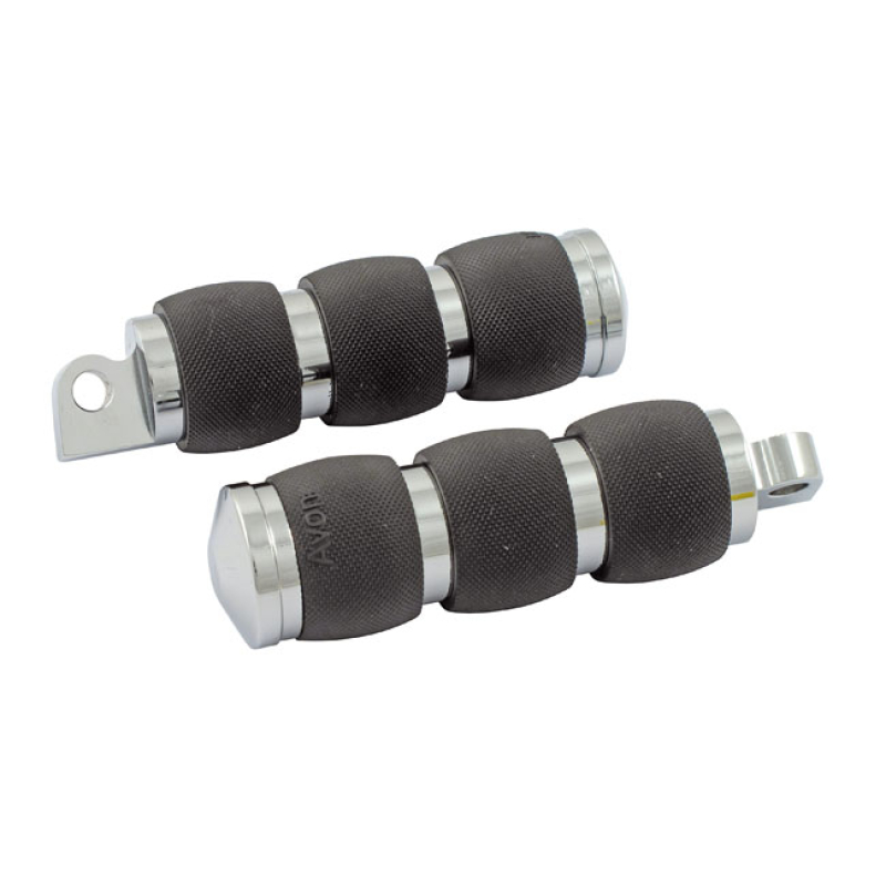 AVON FOLDING FOOT PEGS AIR CUSHION, CHROME BILLET 6061 ALUMINUM FOOT P 955948