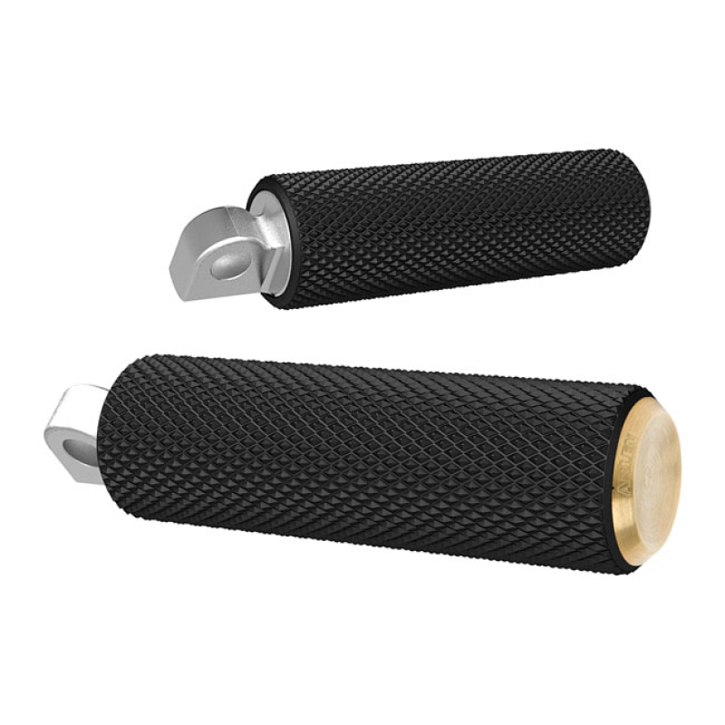 ARLEN NESS,  FUSION FOOT PEGS, KNURLED. BRASS END CAPS WITH BRASS END 956326