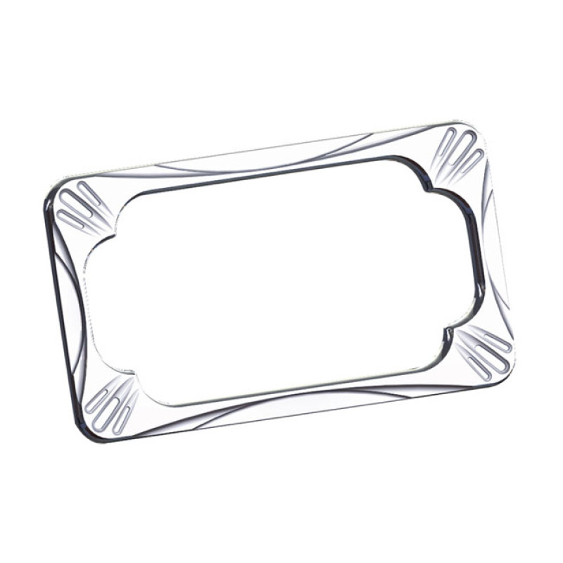 NESS BILLET ALU LICENSE PLATE FRAME, DEEP CUT 960086
