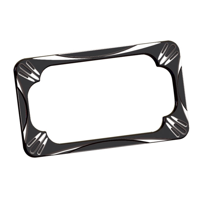 NESS LICENSE PLATE FRAME DEEP CUT. BLACK 960087