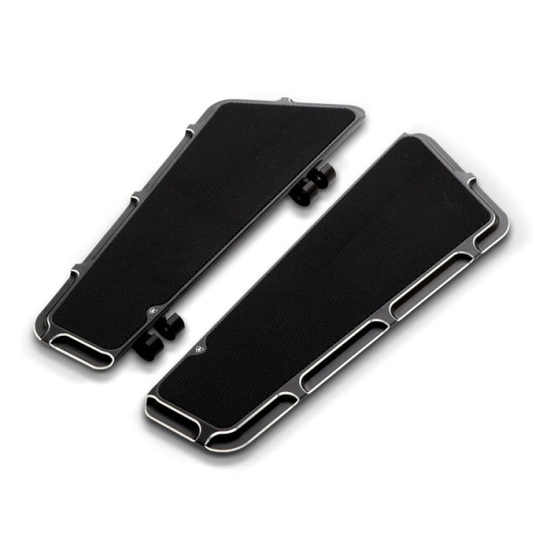 ARLEN NESS, FUSION BEVELED RIDER FLOORBOARDS. BLACK CC BLACK ANODIZED 960357