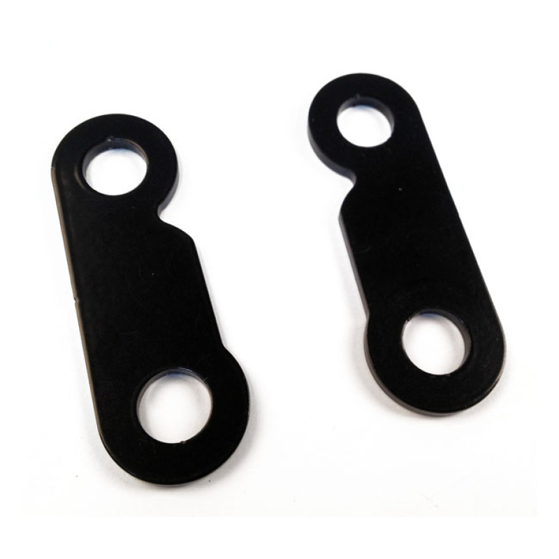 CULT-WERK, TURN SIGNAL BRACKET SET. FRONT. BLACK GLOSS BLACK POWDER CO 963051