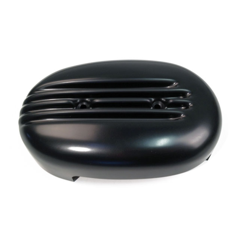 CULT-WERK, AIR CLEANER COVER. FINNED UNPAINTED MATTE BLACK. ABS CONSTR 963060