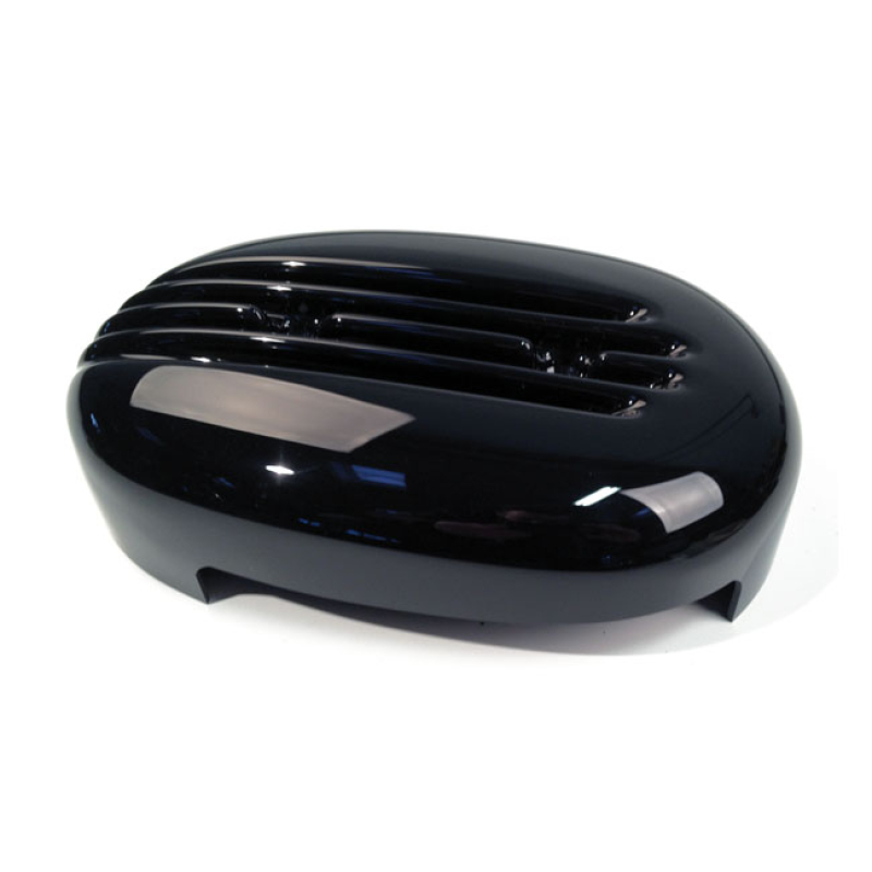CULT-WERK, AIR CLEANER COVER. FINNED UNPAINTED GLOSS BLACK. ABS CONSTR 963061